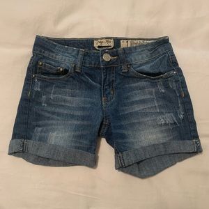 Indigo jean shorts